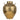 Gold decorative vase with a textured surface on a white background
