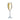 Glass of champagne on a white background
