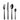 Amefa Felicity Black 24 Piece Cutlery Set
