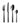 Amefa Felicity Black 24 Piece Cutlery Set