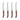 Set of four steak knives with wooden handles on a white background