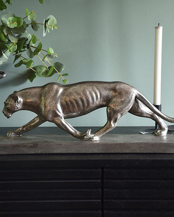 Art Deco Silver Panther Ornament on a Plinth