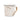 White and Gold Speckled Mug with a White Handle