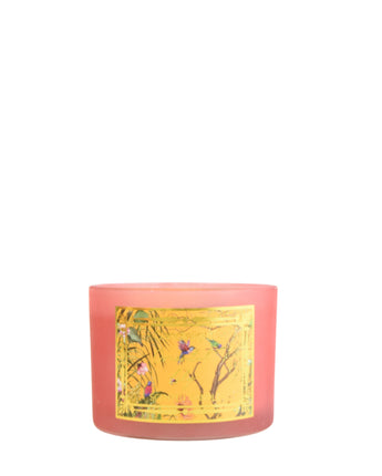 Exquisite Oriental Lily Essence Ochre Chinoiserie 2-Wick Candle