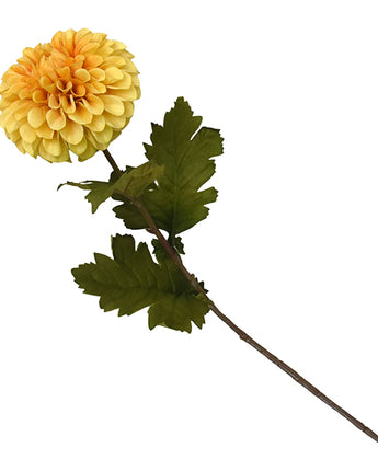 Ochre Likelike Faux Dahlia Flower