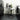 Set of Two Marble Black Modern Minimalist Side Tables