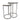 Set of Two Marble Black Modern Minimalist Side Tables