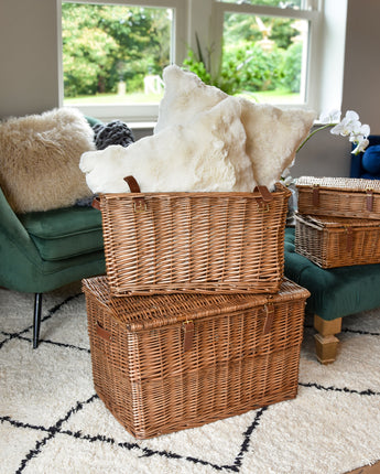 Large Wicker Basket - Honey