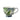 Emerald Green Eden Decal Footed Mug with a Dark Green Handle