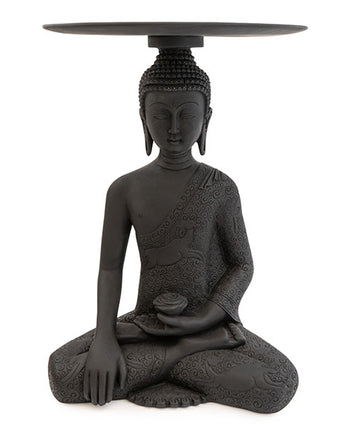 Elegant Black Resin Buddha Table