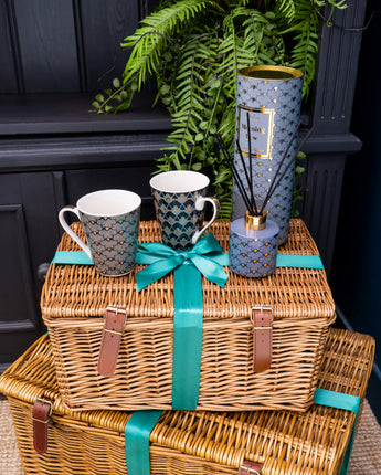 Tea at Hyde Park Gift Hamper in a Brown Woven Basket