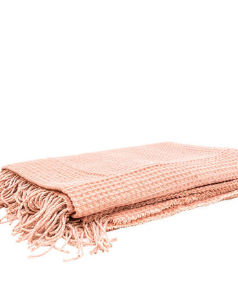 Loire Blush Pink Throw Blanket