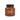 Vintage Style Glass "Salt" Storage Jar in Amber Gold