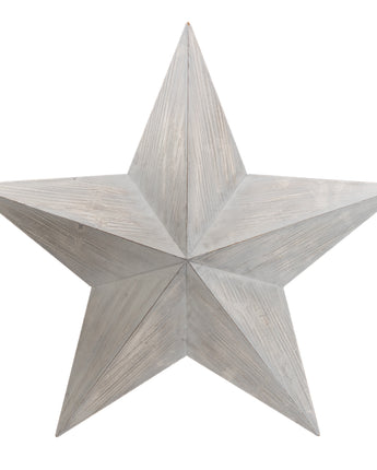 76cm 3D MDF Star - Grey Wash