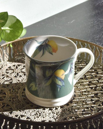 Tankard Mug Mediterranean Lemons Green