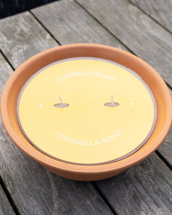 Large terracotta candle. Mediterranean Lemon scent