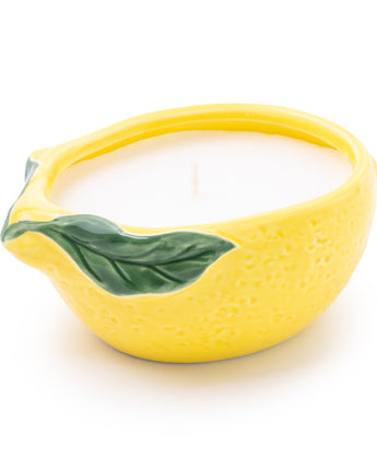 Lemon Ceramic Candle – Mediterranean Lemon & Sicilian Basil Scent