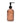 Contemporary Glass Soap Dispenser in Warm Amber with Charcoal Black Pump, 19CM