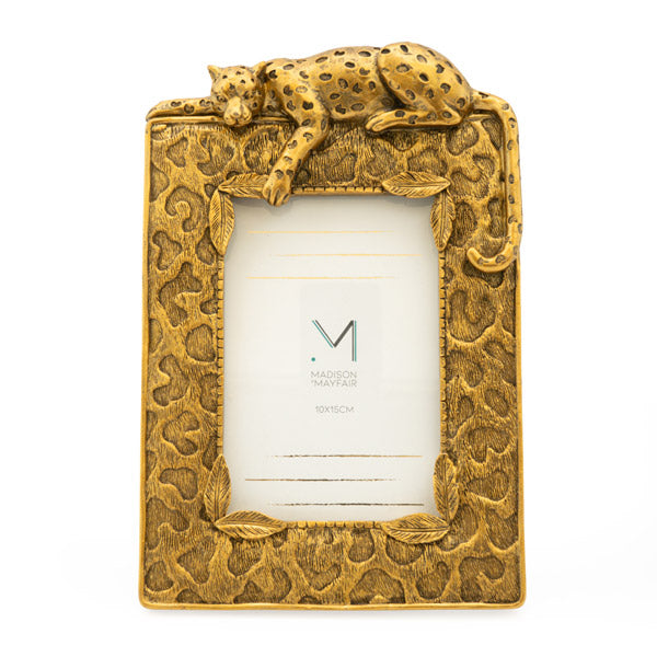 Red Leopard Frame Elegant Leopard 4x6 Gold Photo Frame Design – Madison & Mayfair