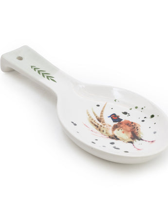 Rustic Pheasant Ceramic Spoon Rest