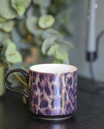 Straight Sided Mug Leopard Print