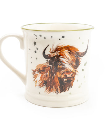 Rustic Highland Cow Tankard Mug