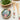 13cm Round Dish with Enamel Inlay Pomegranate - White