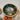 24cm Round Dish with Enamel Inlay Orange Blossom - Green