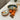 24cm Round Dish with Enamel Inlay Orange Blossom - Green