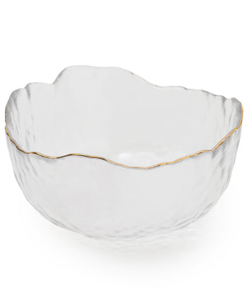 Unique Gold Charming Large Glass Bowl