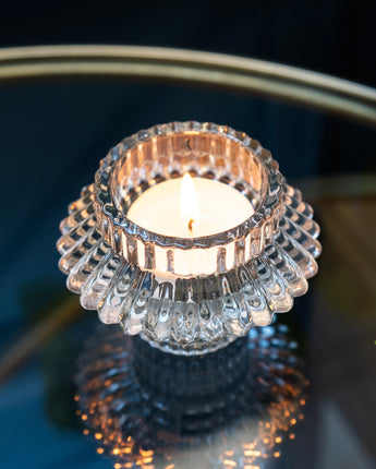 Elegant Dual-Sided Glass Tealight Candleholder