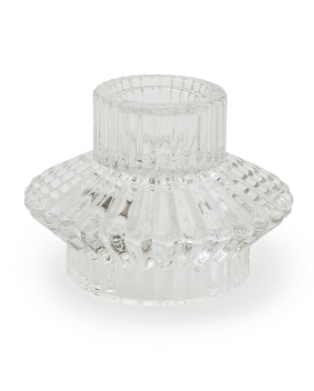 Elegant Dual-Sided Glass Tealight Candleholder