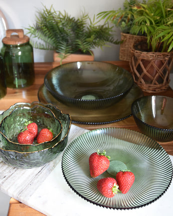 Charming Large Green Glass Plate