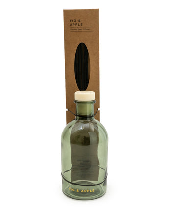 Elegant 250ml Green Reed Diffuser with Fig & Apple Bliss