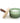 Elegant Green Ridged Glass Candle with Wooden Lid with Sicilian Basil & Wild Lemon