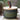 Elegant Green Ridged Glass Candle with Wooden Lid with Sicilian Basil & Wild Lemon