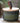 Elegant Green Ridged Glass Candle with Wooden Lid with Sicilian Basil & Wild Lemon