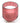 Large Red Ridged Glass Candle with Wooden Lid with Pomegranate & Cassis Scent