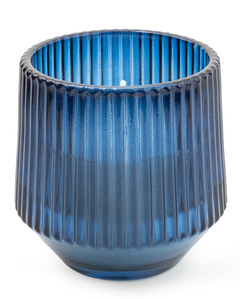 Midnight Pomegranate Bliss: Blue Ridged Candle