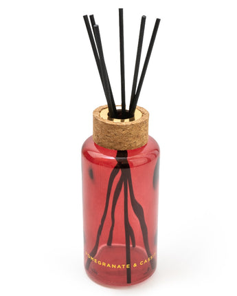 Luxurious 200ml Tall Round Reed Diffuser Red Pomegranate & Cassis Scent