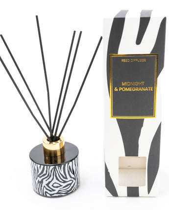 150ml Zebra Elegance Midnight Pomegranate Reed Diffuser