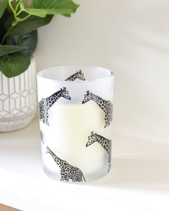 Safari Glow Giraffe-Designed Single Wick Candle with Amber Shea Essence