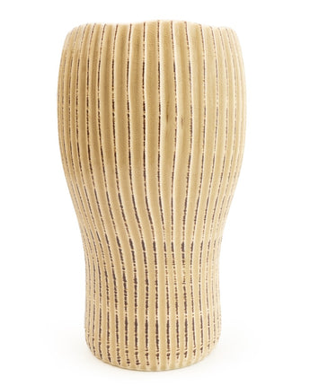 Timeless Elegance Cream Dutch Ridged Vase