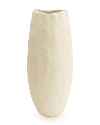 Elegant Cream Wave Top Vase