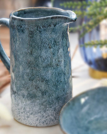 Elegant Blue Reactive Glaze Jug