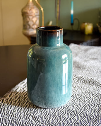 Charming Blue Reactive Glaze Bottle Vase