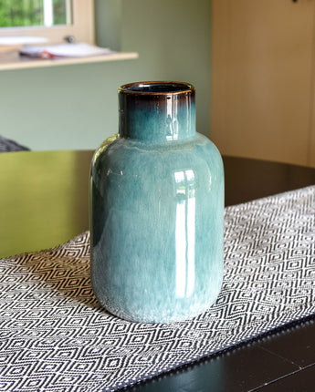 Charming Blue Reactive Glaze Bottle Vase