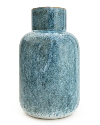 Charming Blue Reactive Glaze Bottle Vase