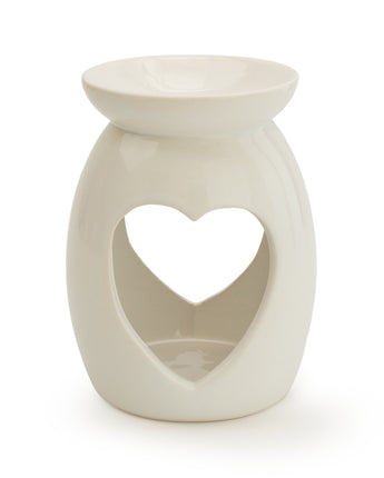 Chic White Heart Wax Burner