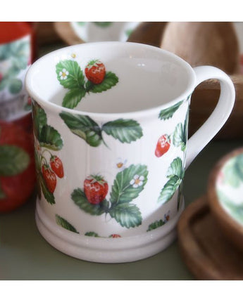 Charming Strawberry Patch Tankard Style Mug